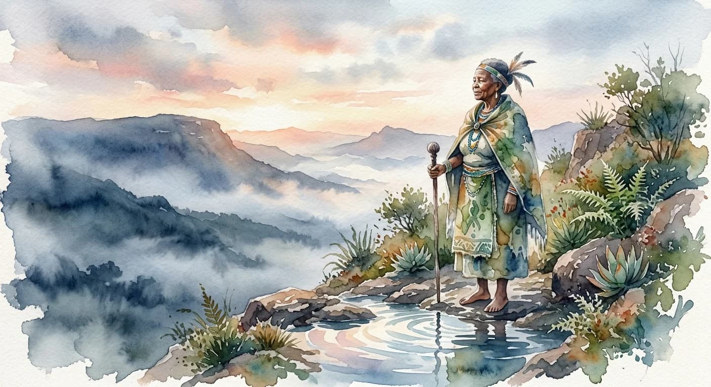 Artistic representation of Isangoma