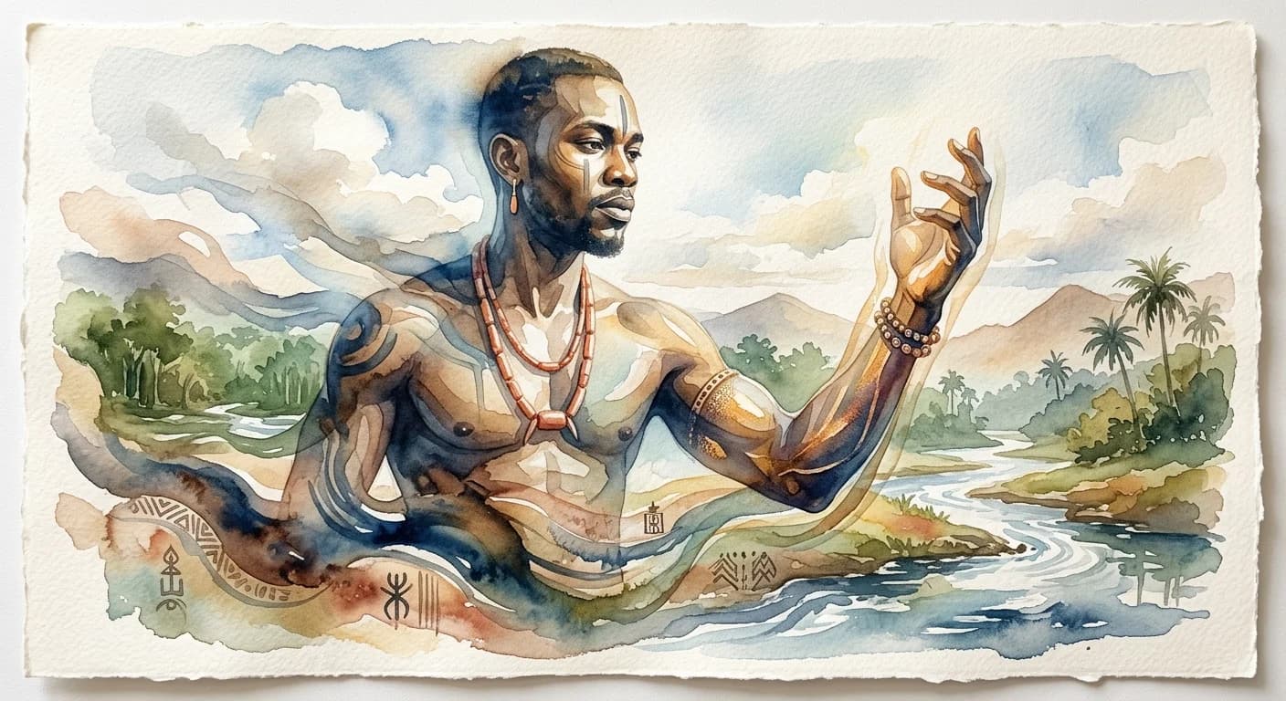Artistic representation of Aka Ikenga