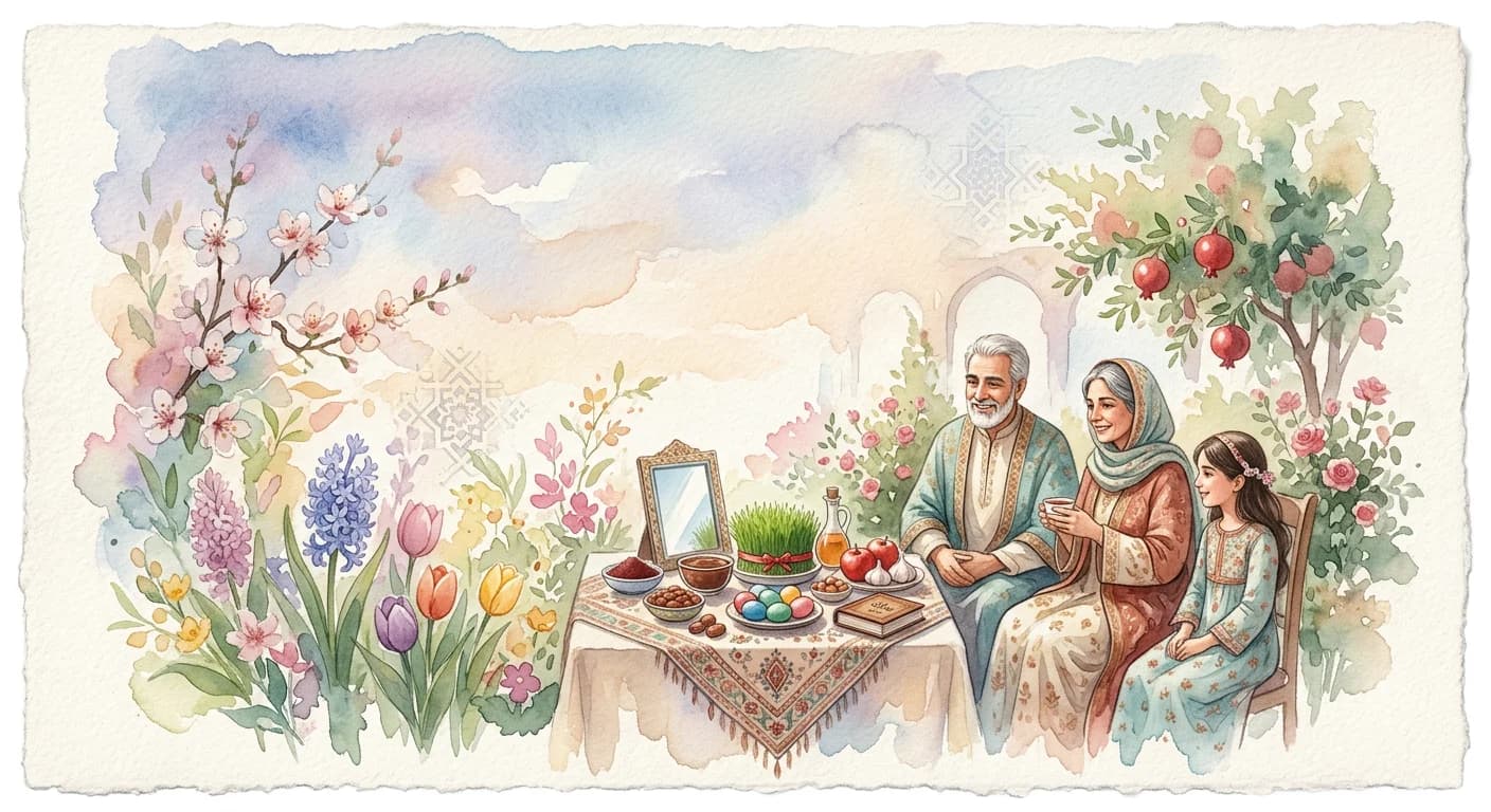 Artistic representation of Nowruz