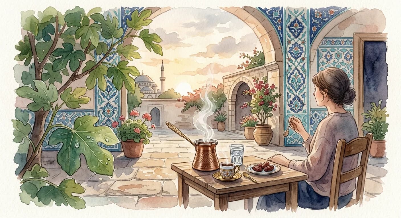 Artistic representation of Kahve keyfi