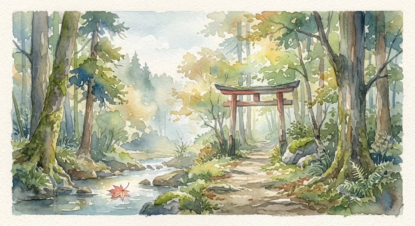 Artistic representation of Shinrin-yoku