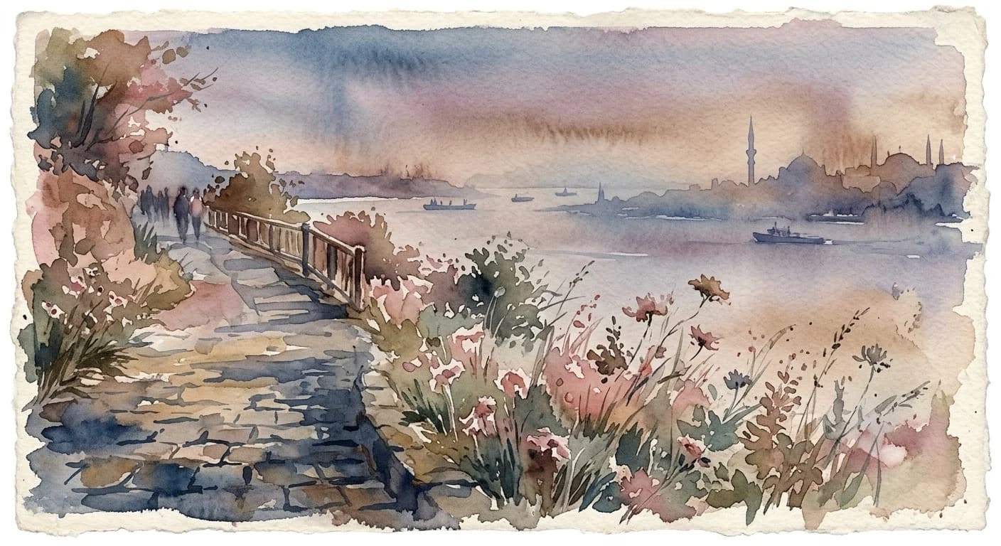 Artistic representation of Hüzün