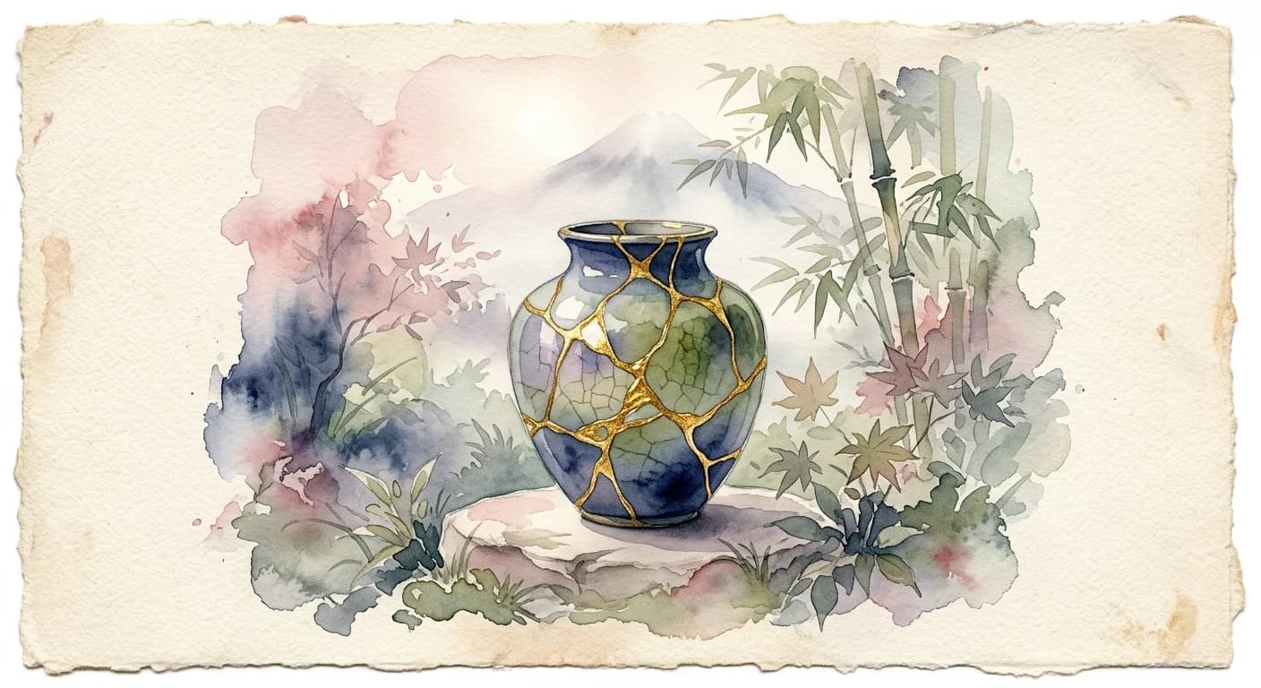 Artistic representation of Kintsukuroi