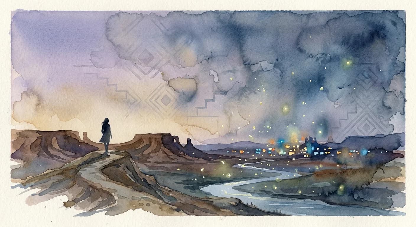 Artistic representation of Koyaanisqatsi