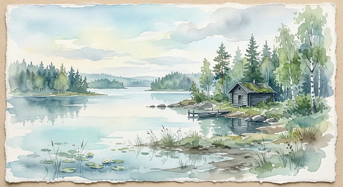 Artistic representation of Saimaa