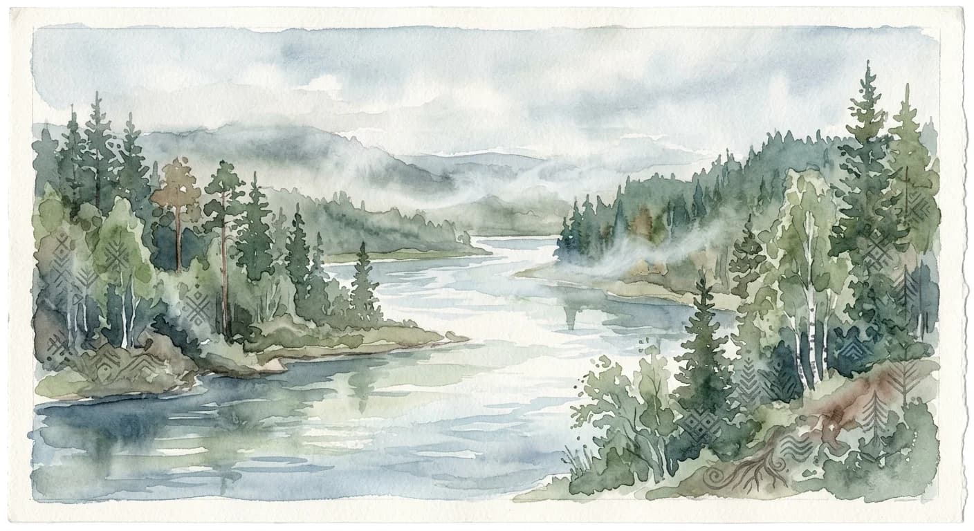 Artistic representation of Vuoksi
