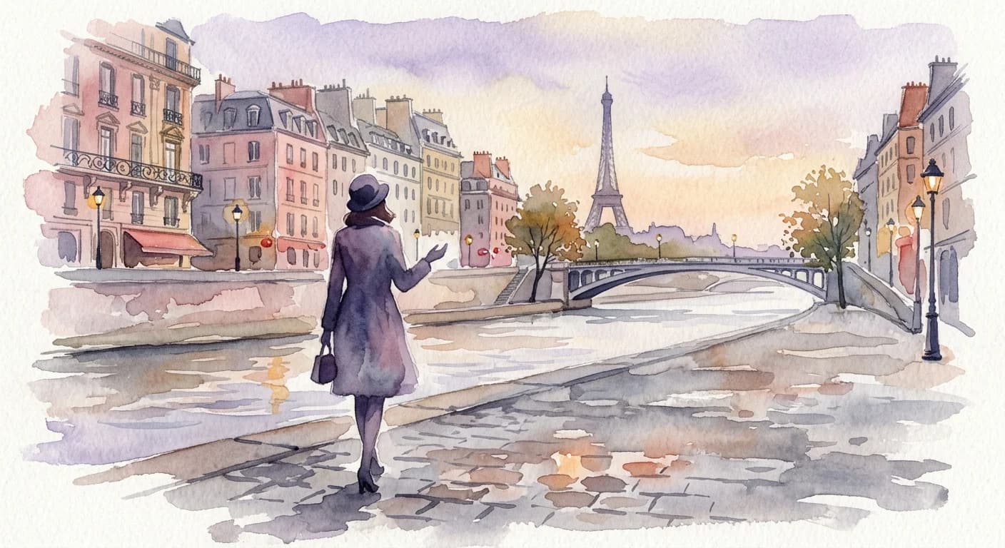 Artistic representation of Flâneuse