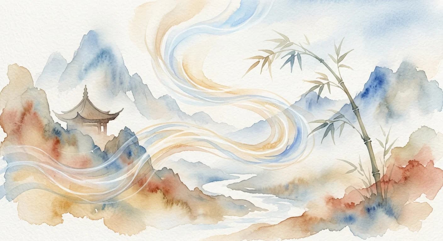 Artistic representation of Qì