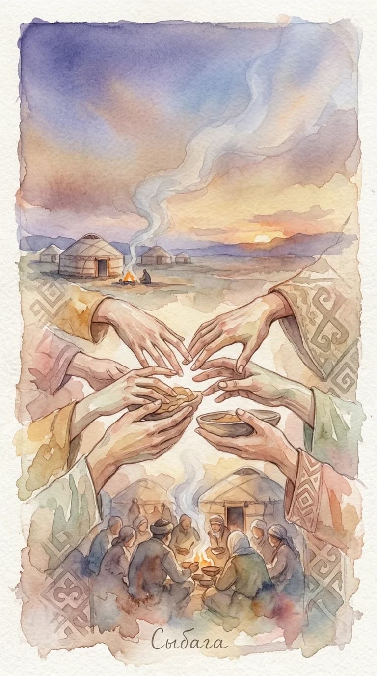 Artistic representation of Сыбаға