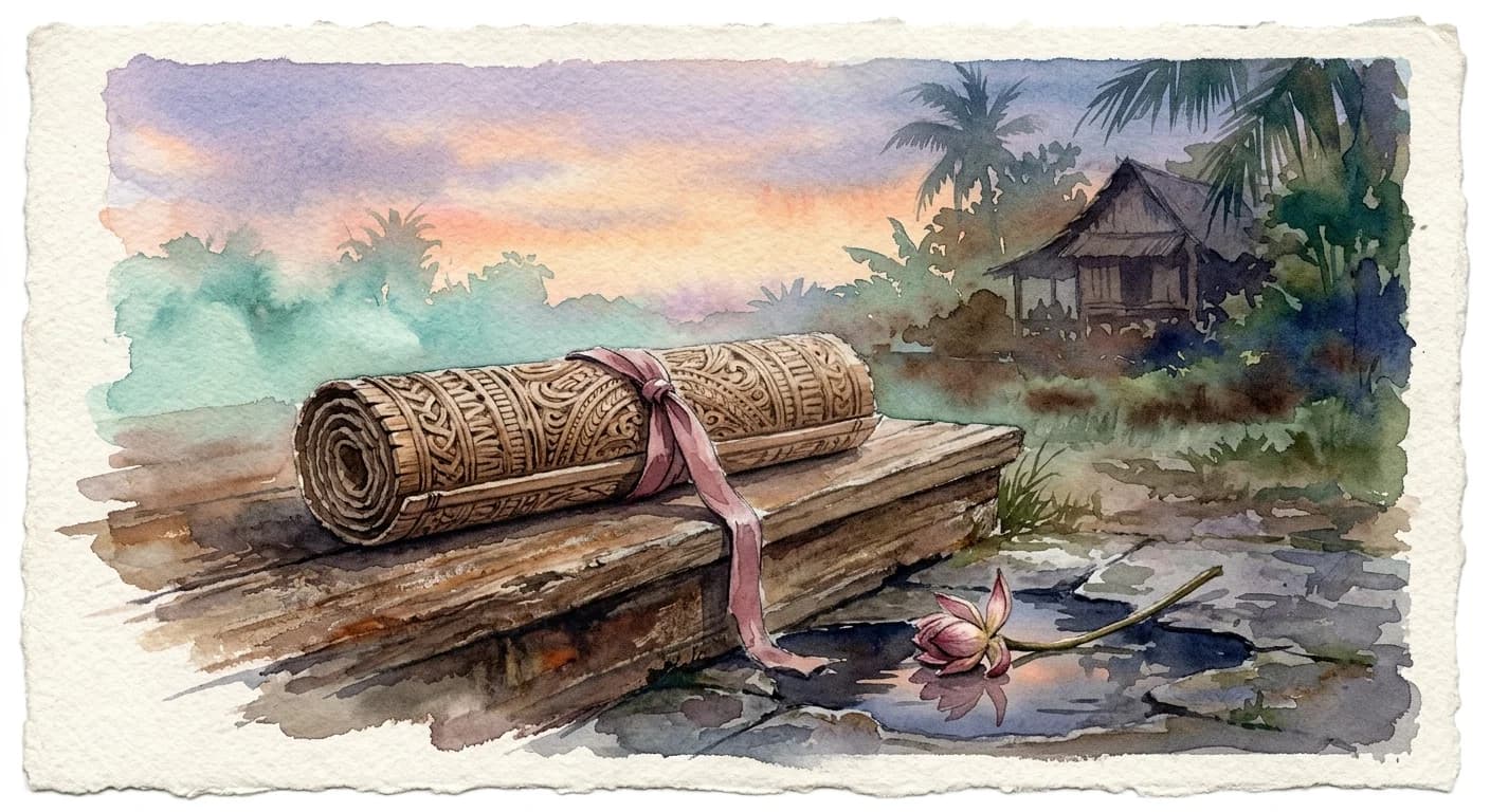 Artistic representation of Gulung tikar
