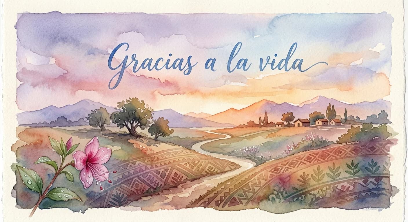 Artistic representation of Gracias a la vida