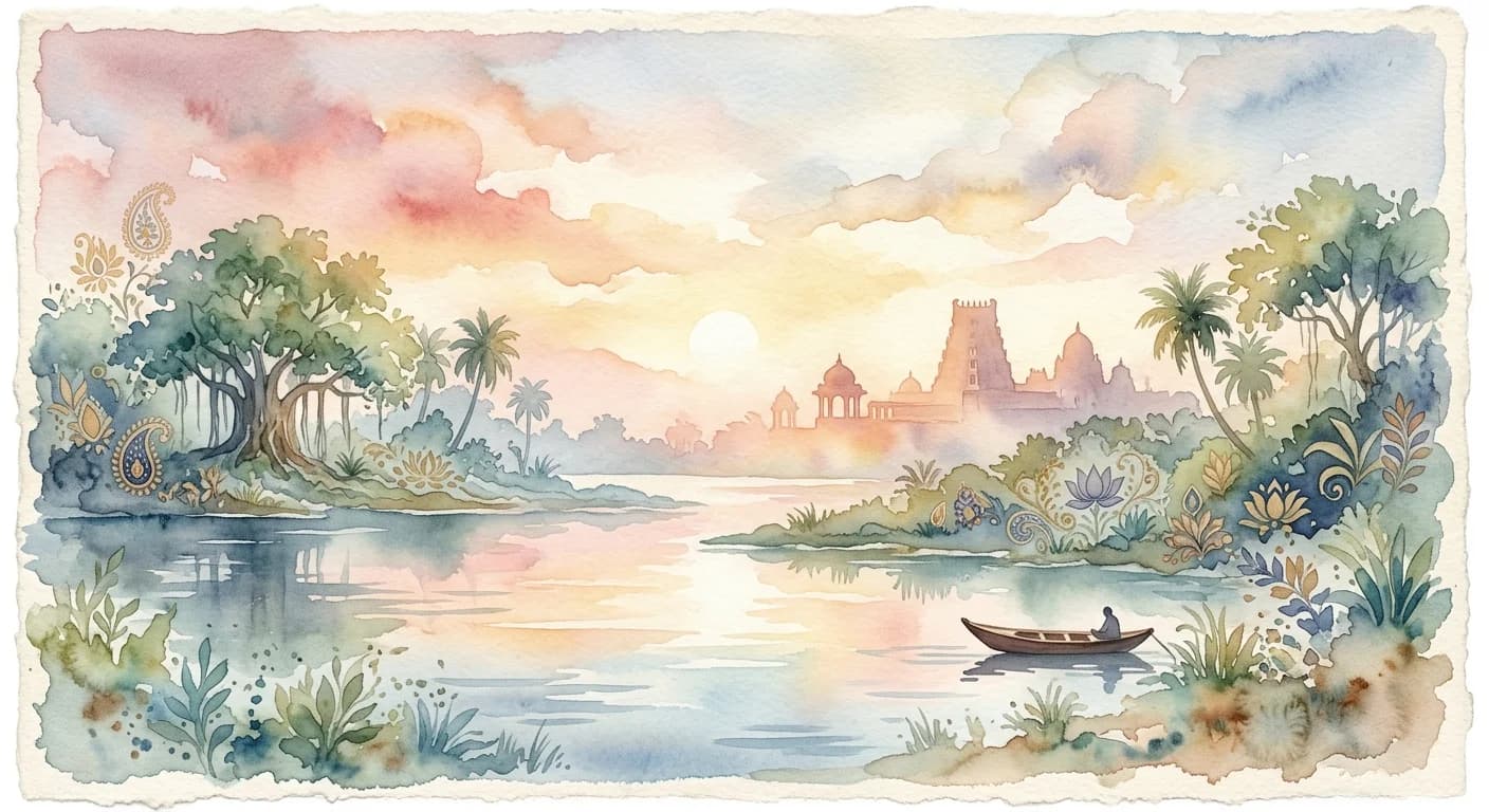 Artistic representation of Ayurveda