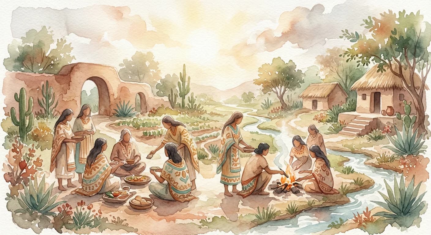 Artistic representation of Calpulli