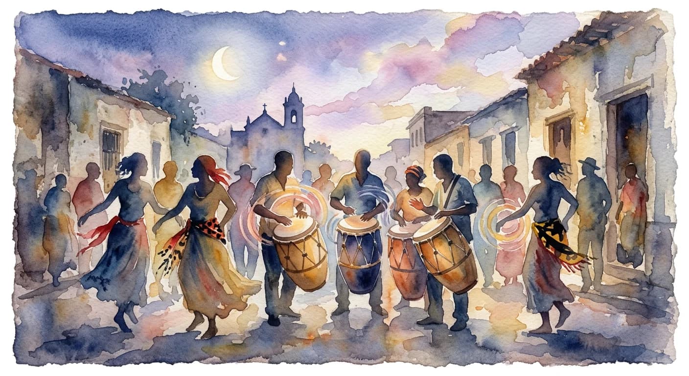 Artistic representation of Candombe