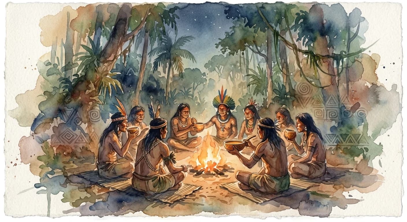 Artistic representation of Cauim