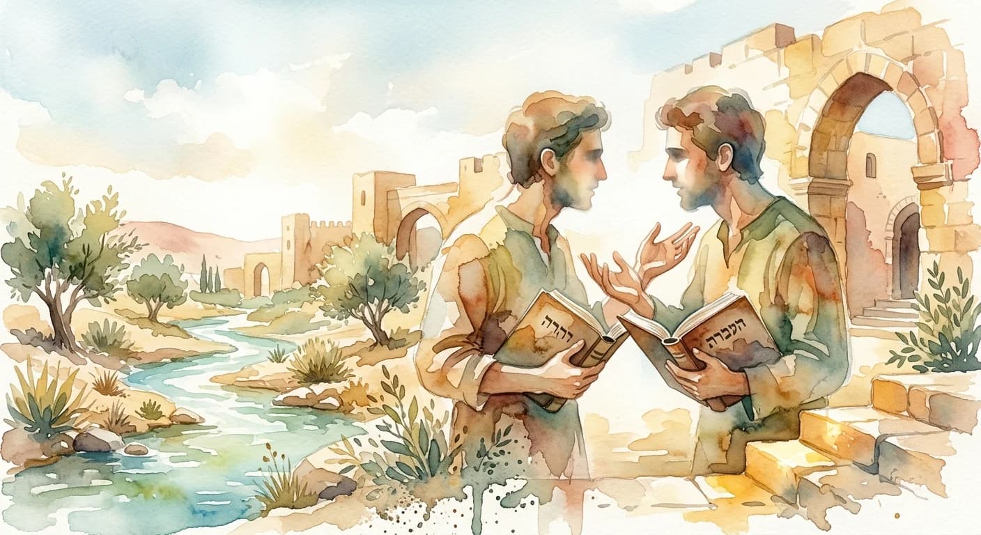 Artistic representation of Chavruta