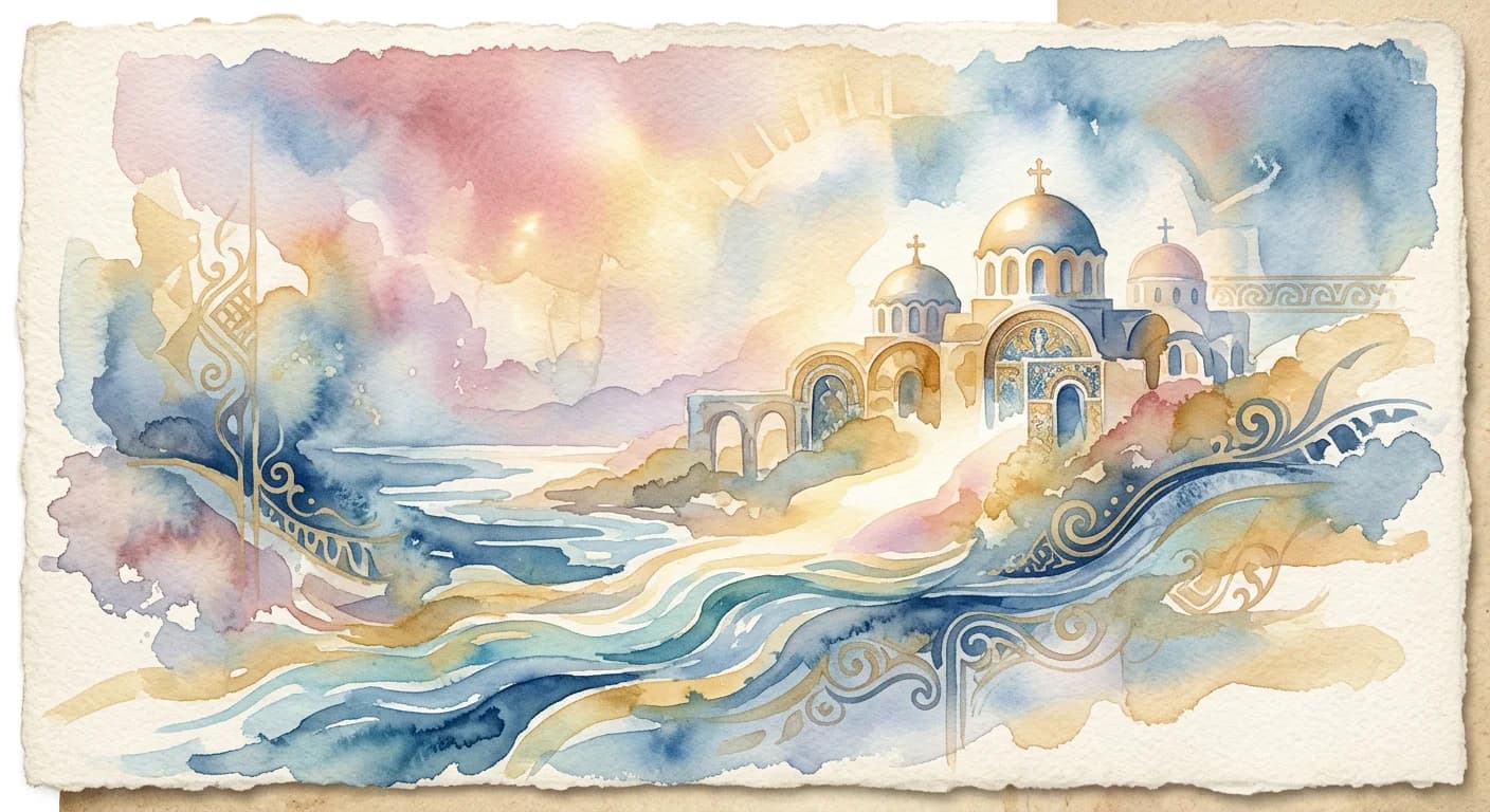 Artistic representation of Akathistos