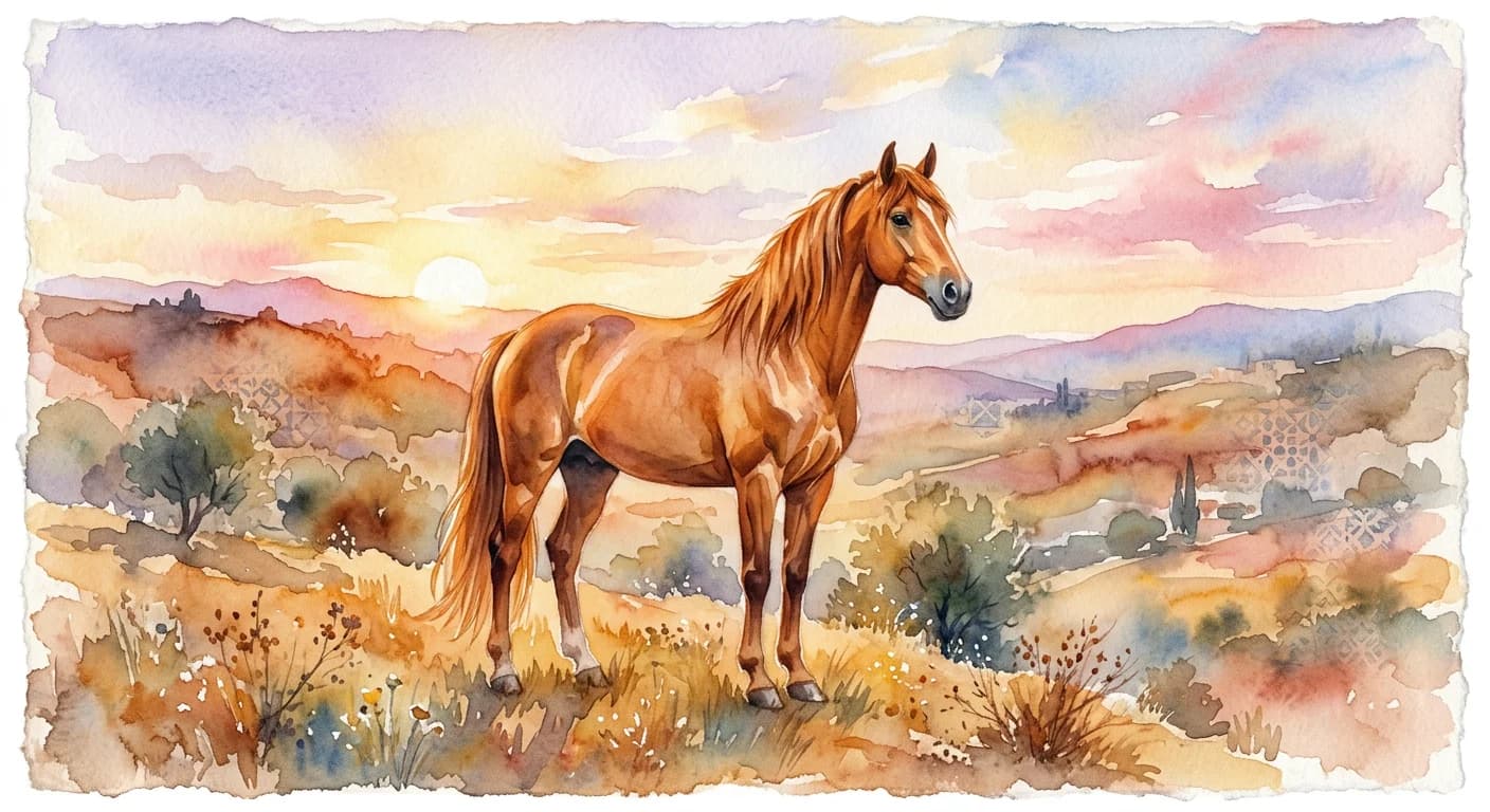 Artistic representation of Alazán