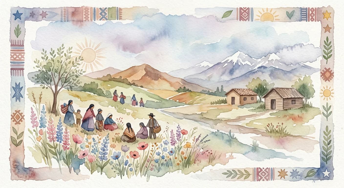 Artistic representation of Arpillera
