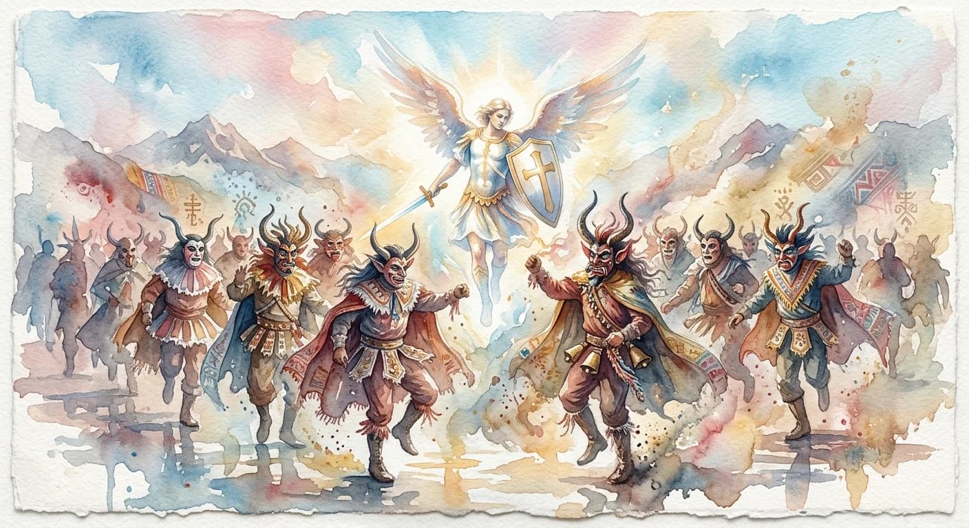 Artistic representation of Diablada
