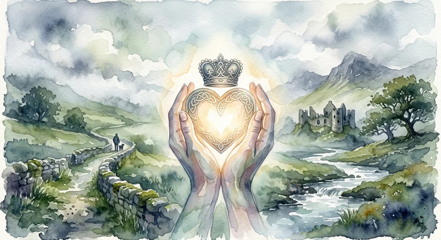 Artistic representation of Claddagh
