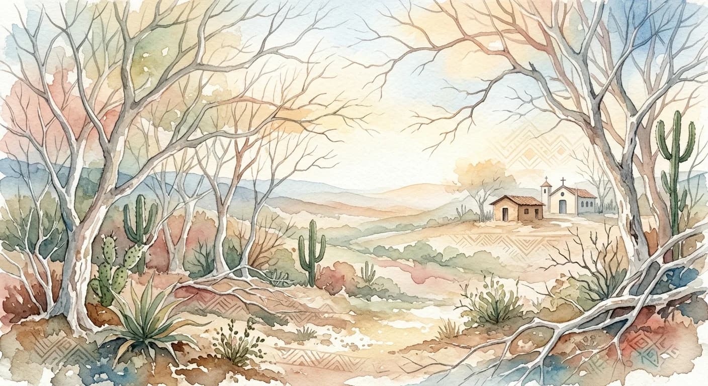 Artistic representation of Caatinga