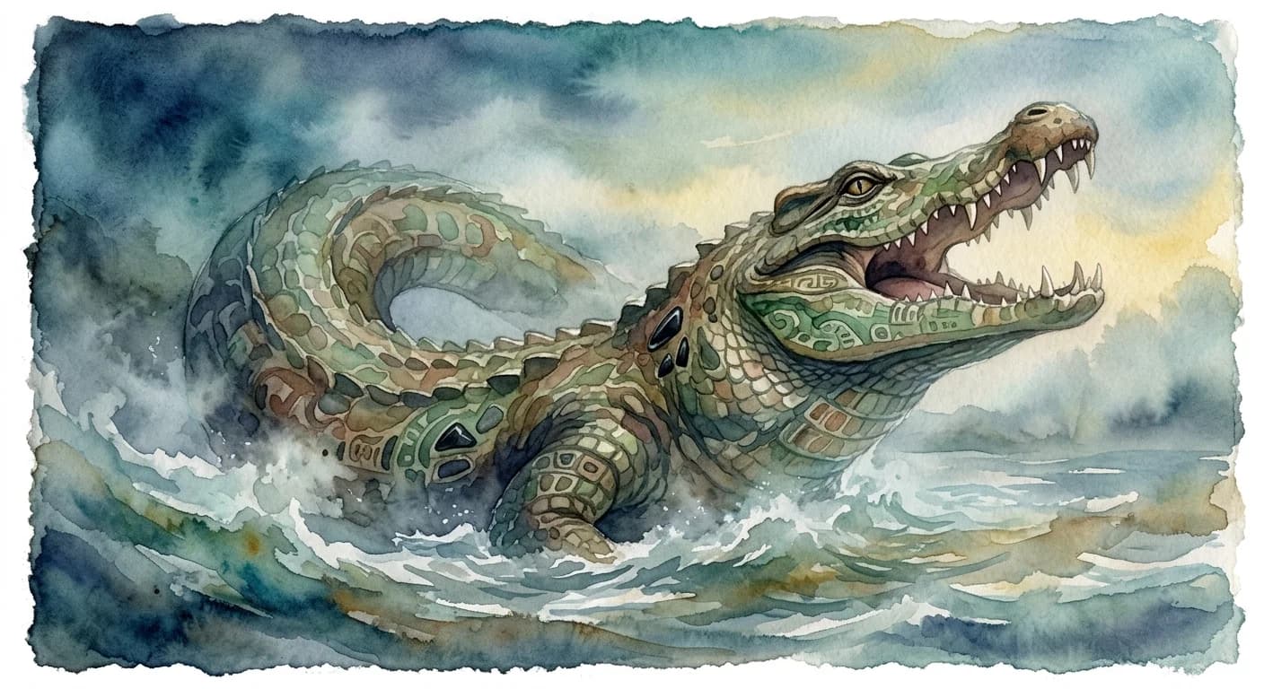 Artistic representation of Cipactli