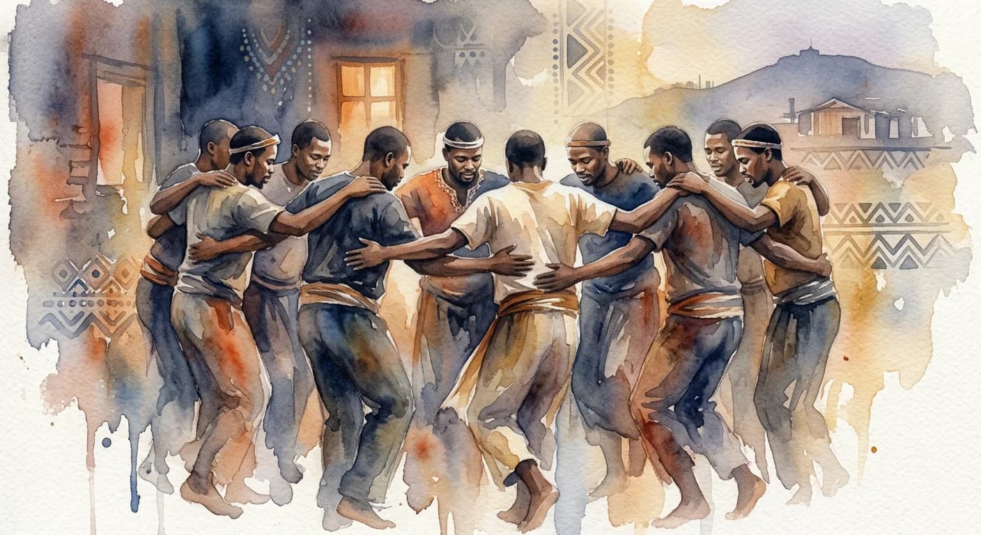 Artistic representation of Isicathamiya
