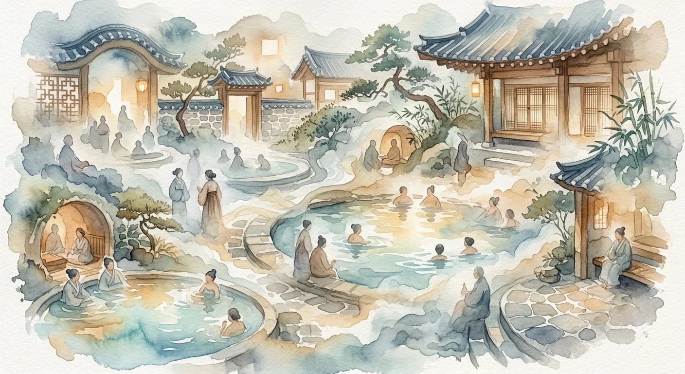 Artistic representation of Jimjilbang
