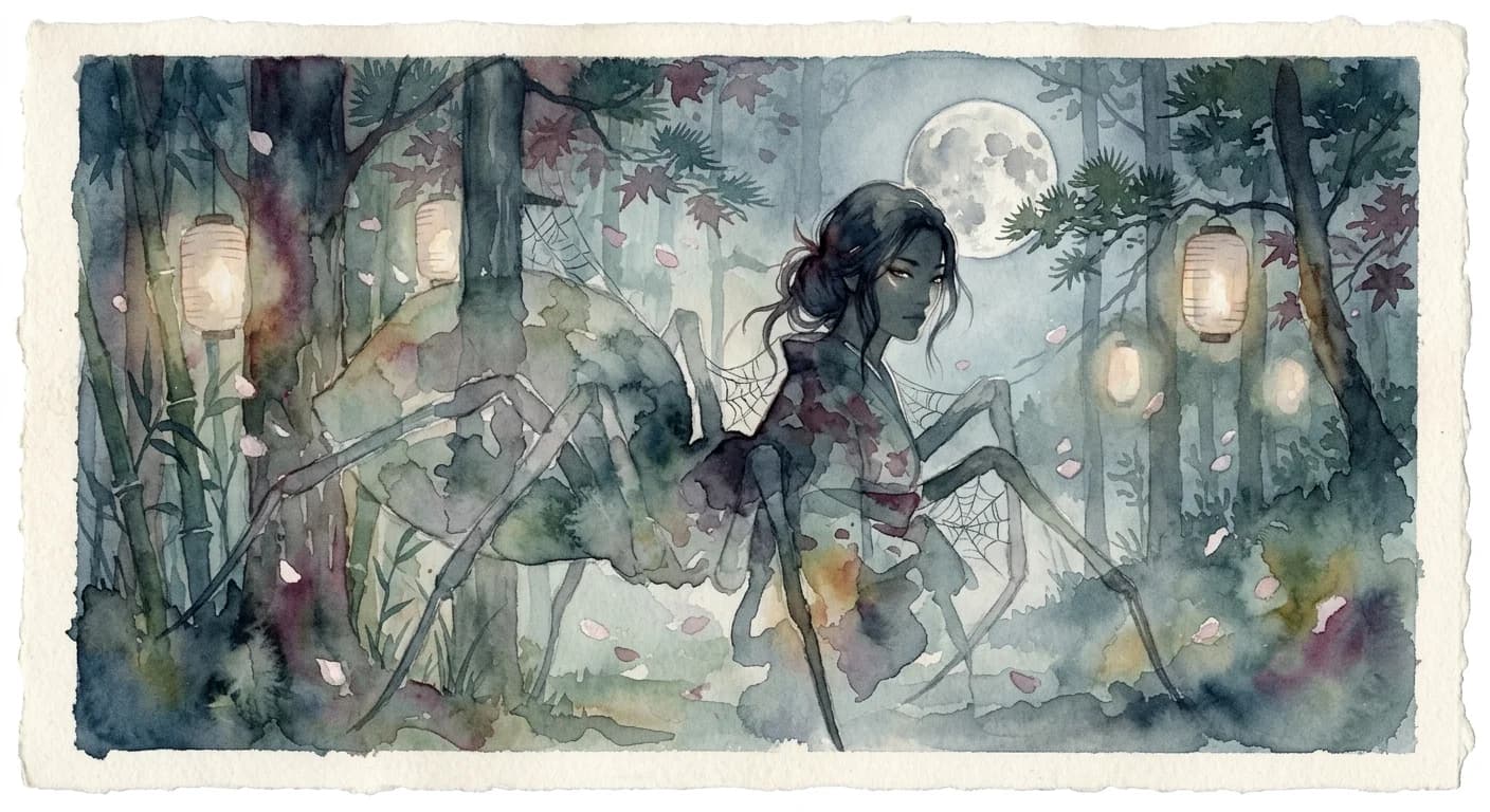 Artistic representation of Jorogumo