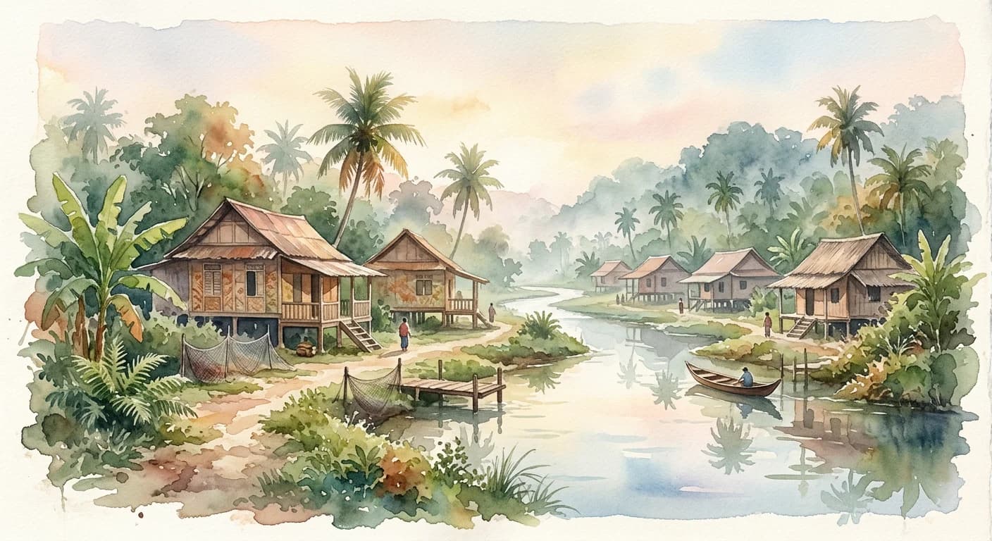 Artistic representation of Kampung