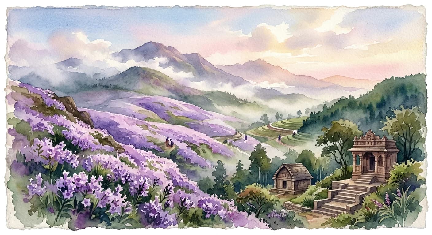 Artistic representation of Kurinji