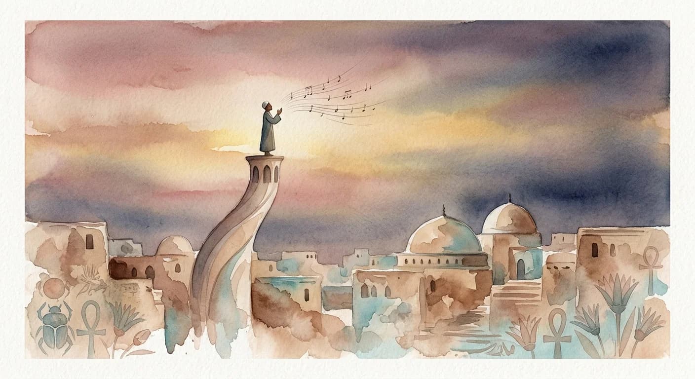 Artistic representation of Muezzin