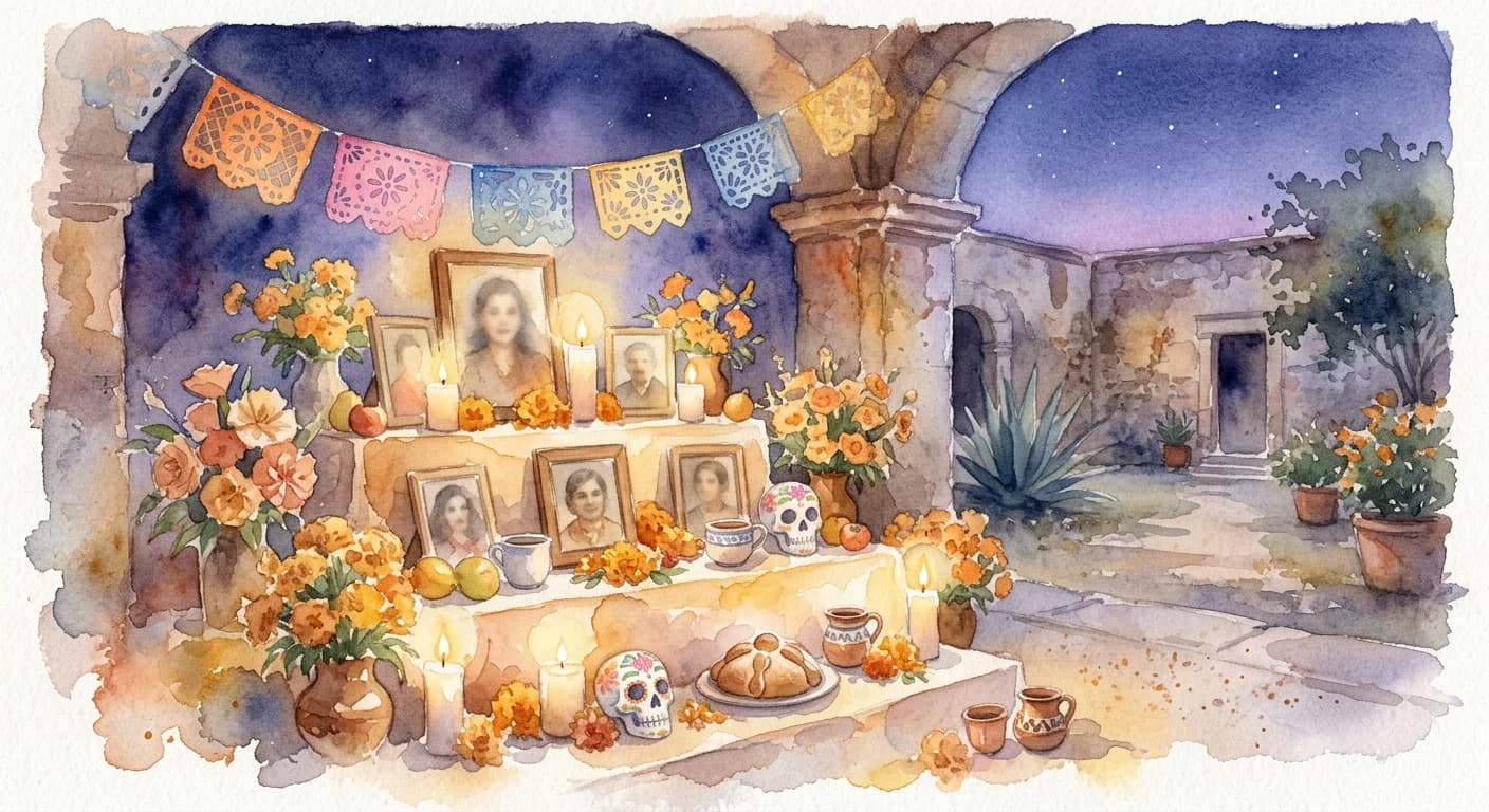 Artistic representation of Ofrendas