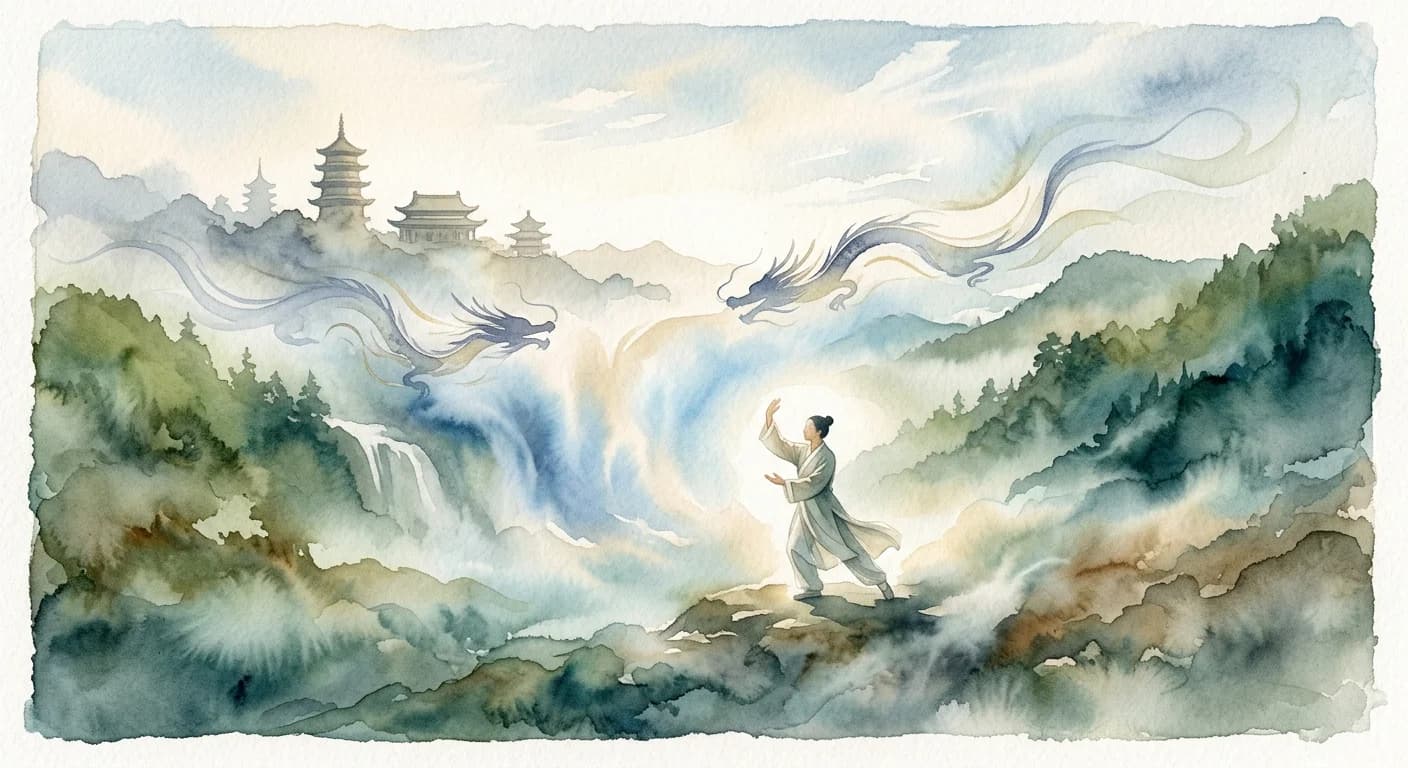 Artistic representation of Qigong