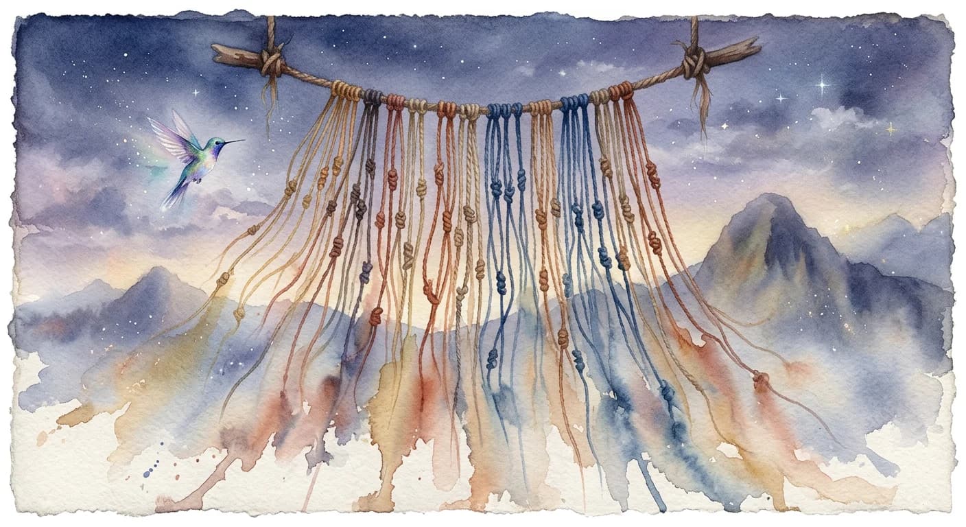 Artistic representation of Quipu