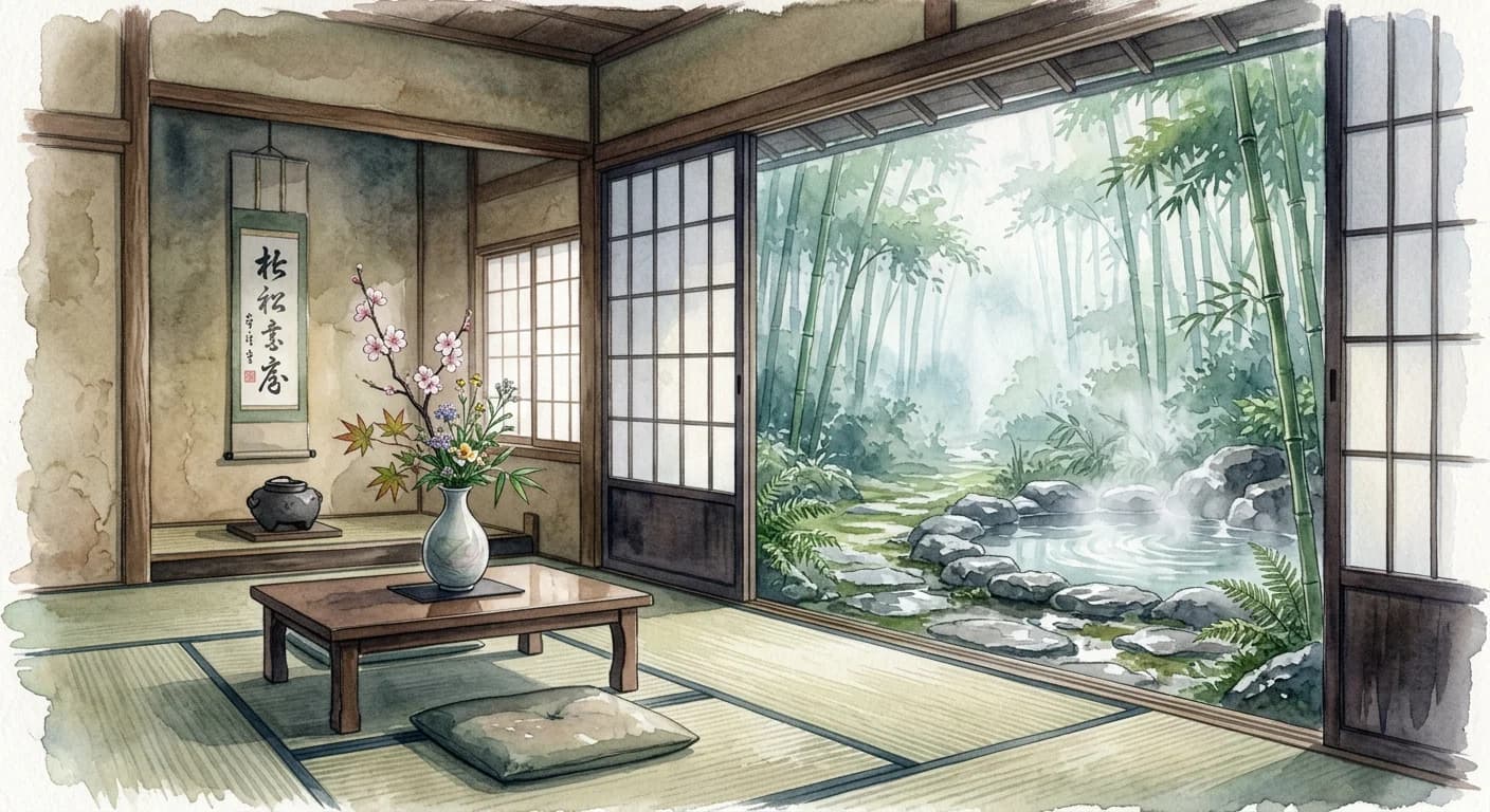 Artistic representation of Ryokan