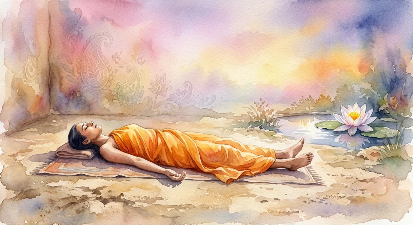 Artistic representation of Savasana