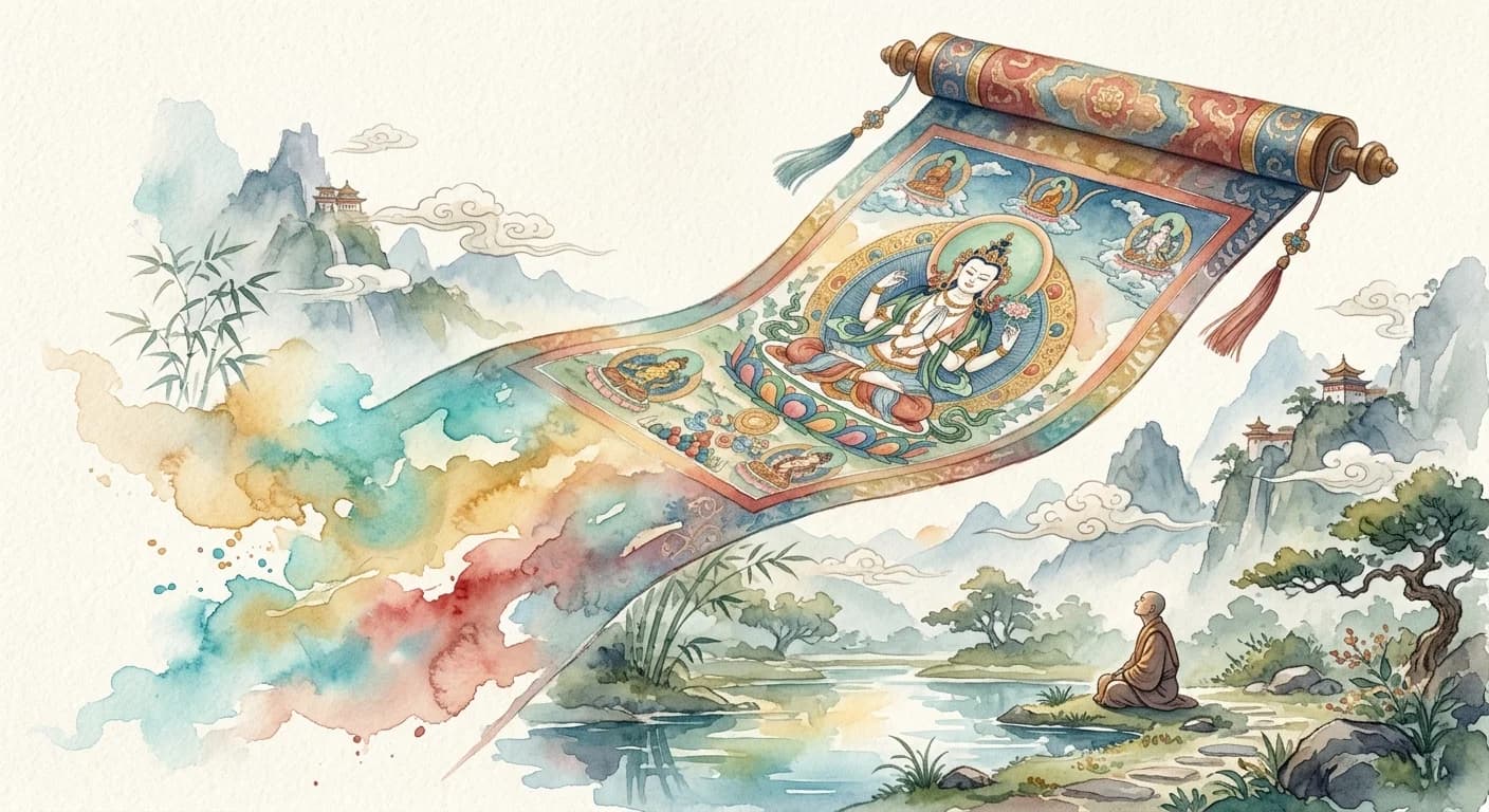 Artistic representation of Thangka