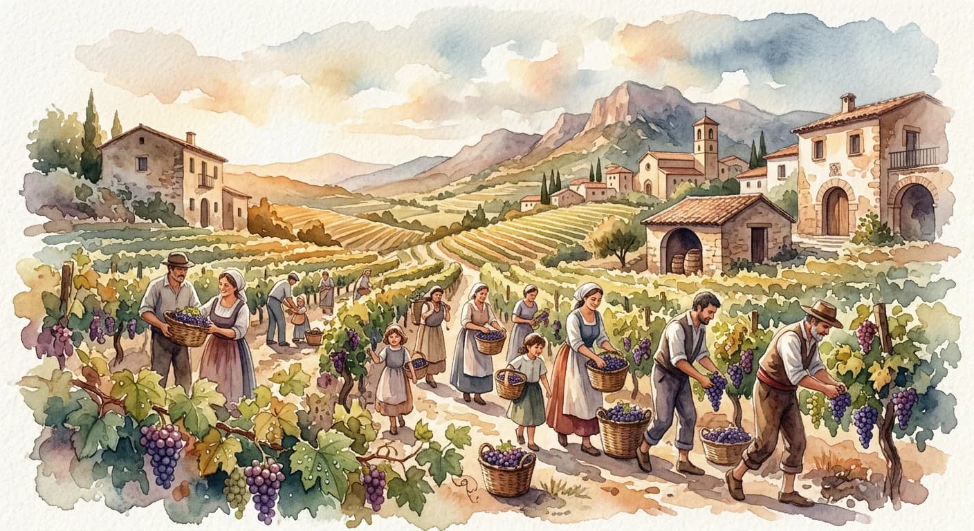 Artistic representation of Vendimia