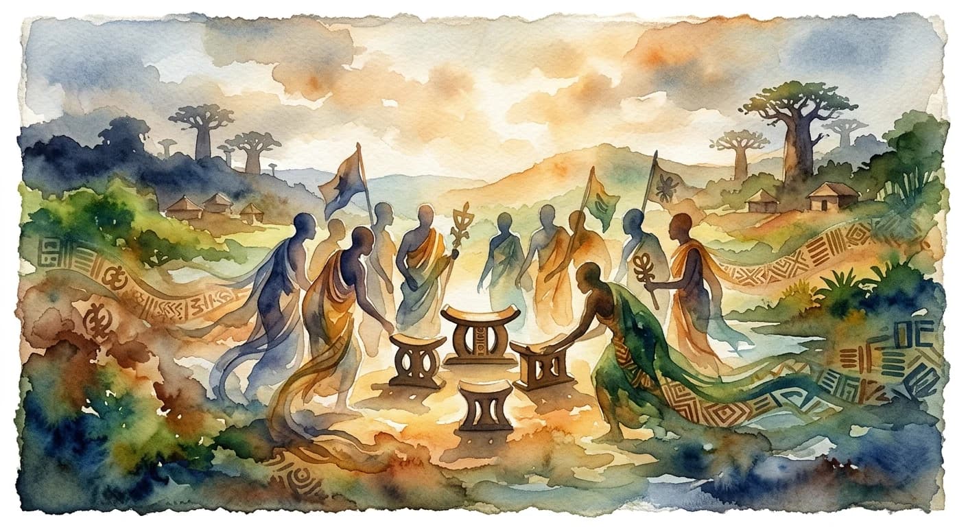 Artistic representation of Asafo