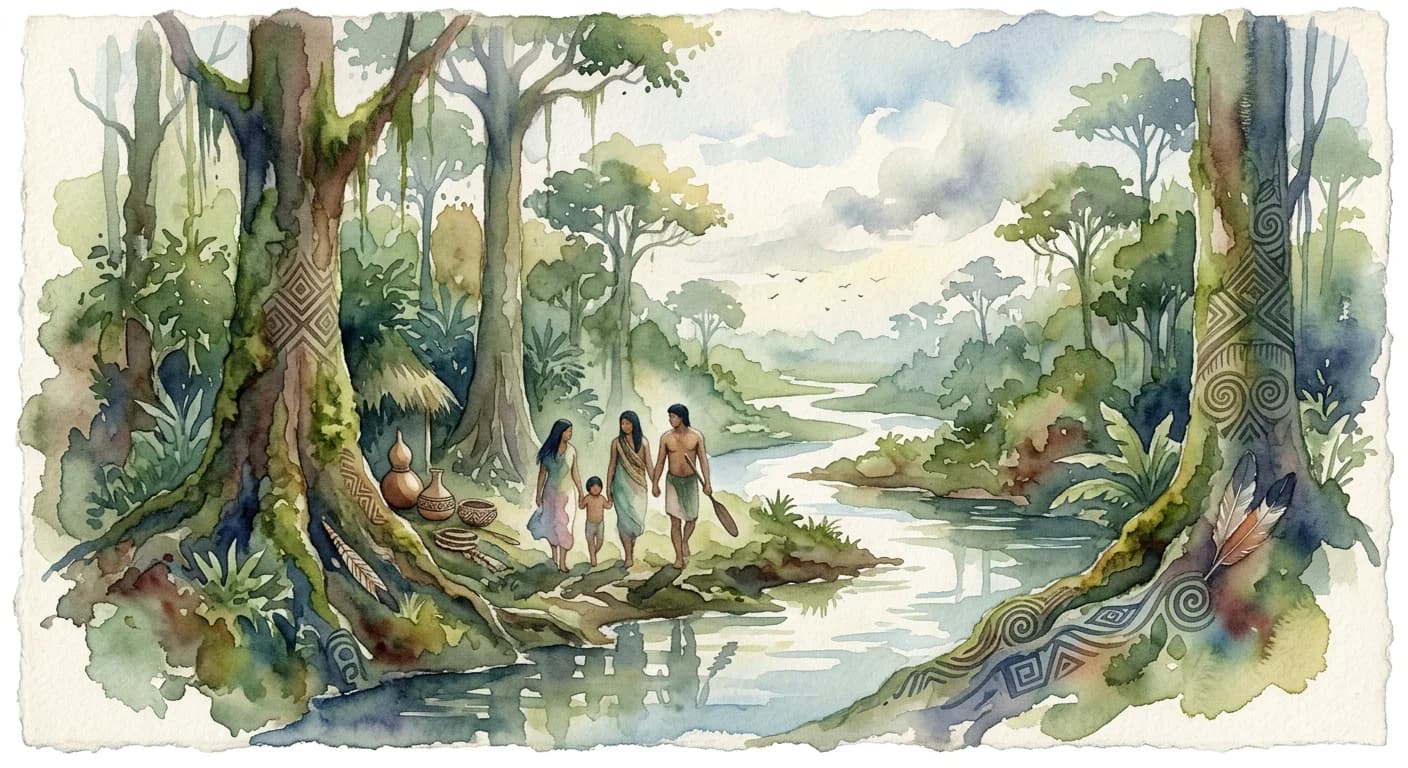 Artistic representation of Achuar