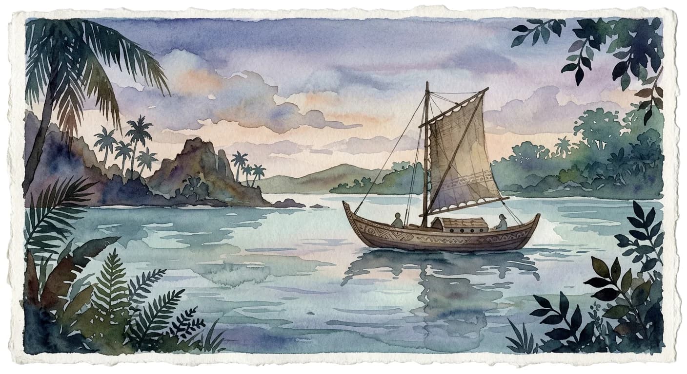 Artistic representation of Balangay