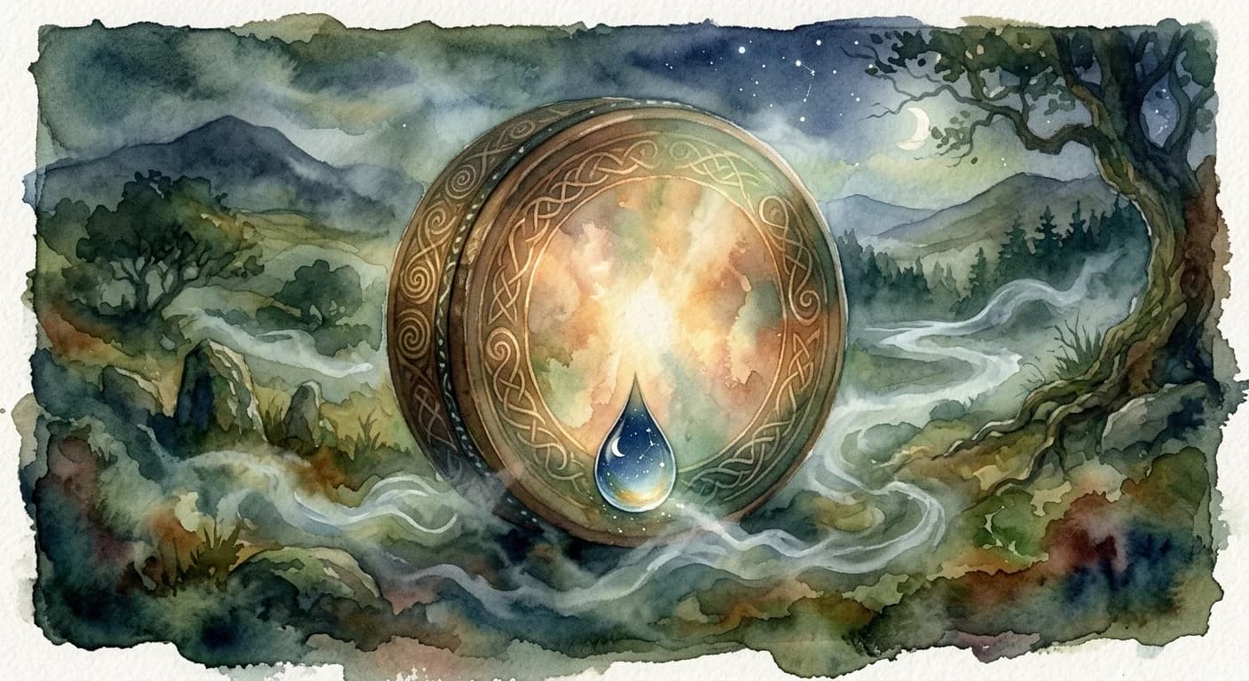 Artistic representation of Bodhrán