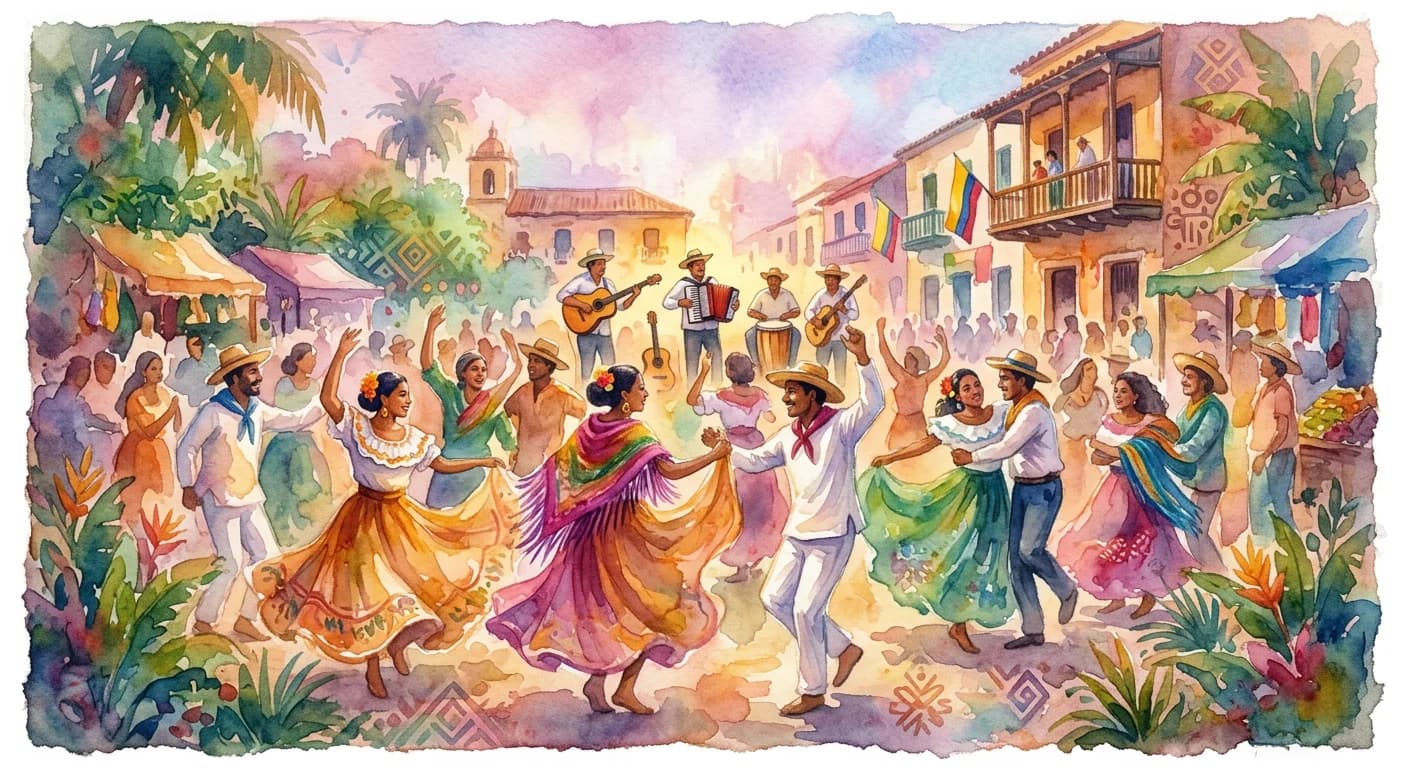 Artistic representation of Cumbión