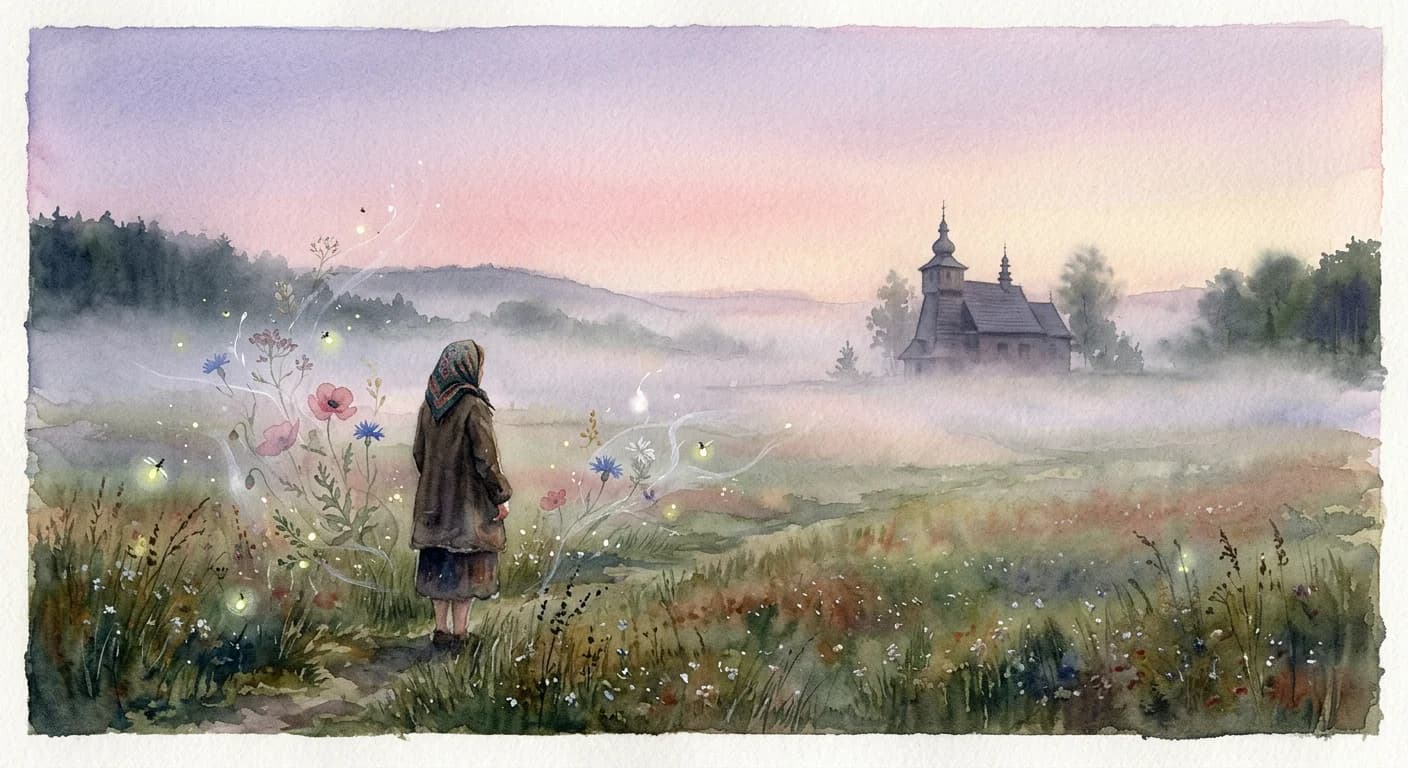 Artistic representation of tęsknota