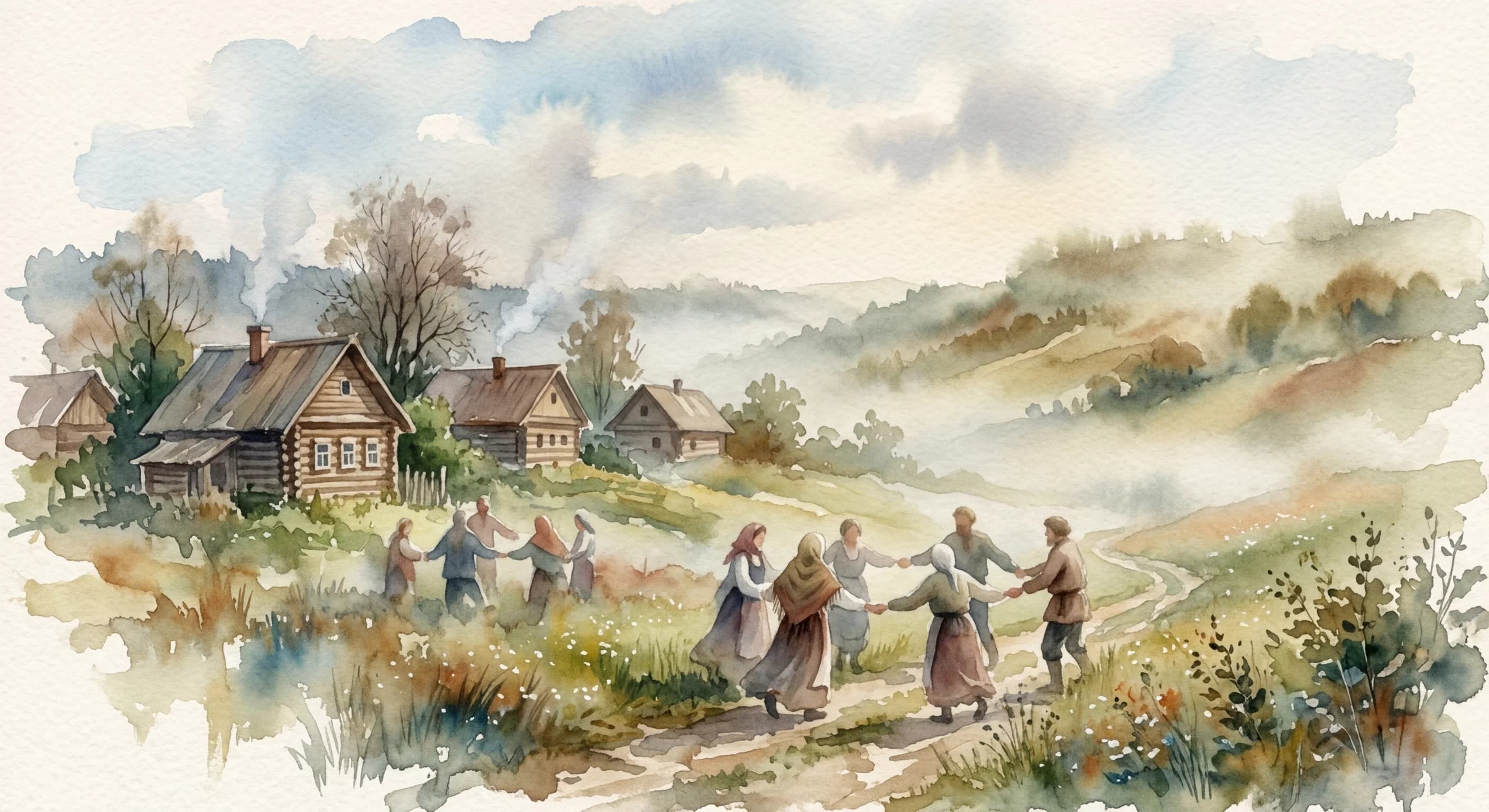 Artistic representation of obshchina