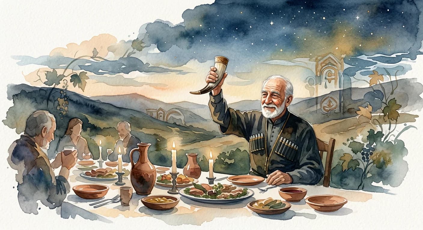 Artistic representation of Tamada