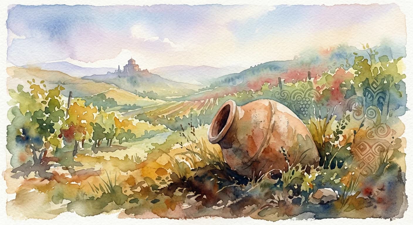 Artistic representation of Qvevri
