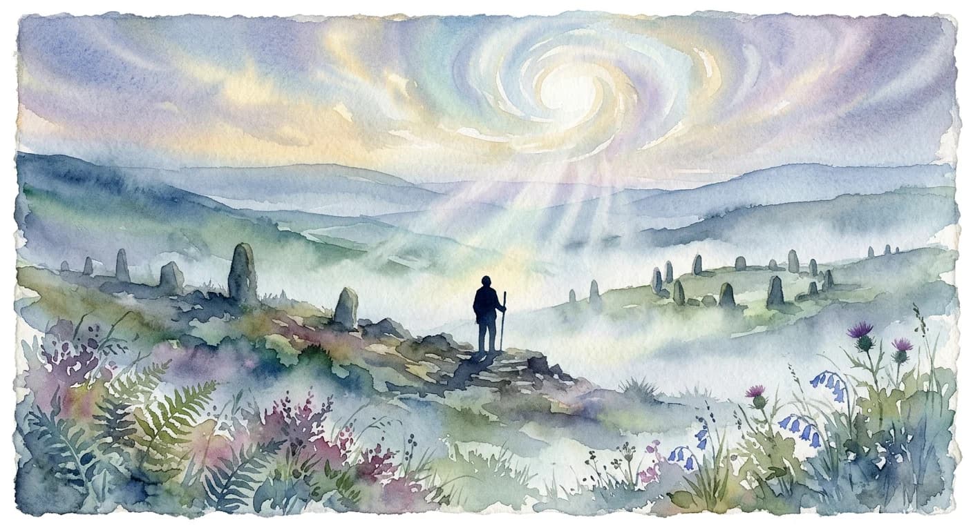 Artistic representation of Awen